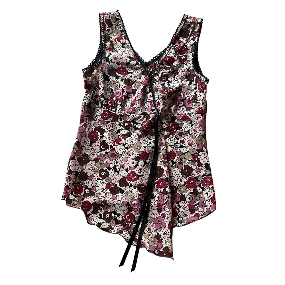 IZ By Byer Womens S Y2K Tank Top Cottagecore Floral Girly Babydoll 2000s